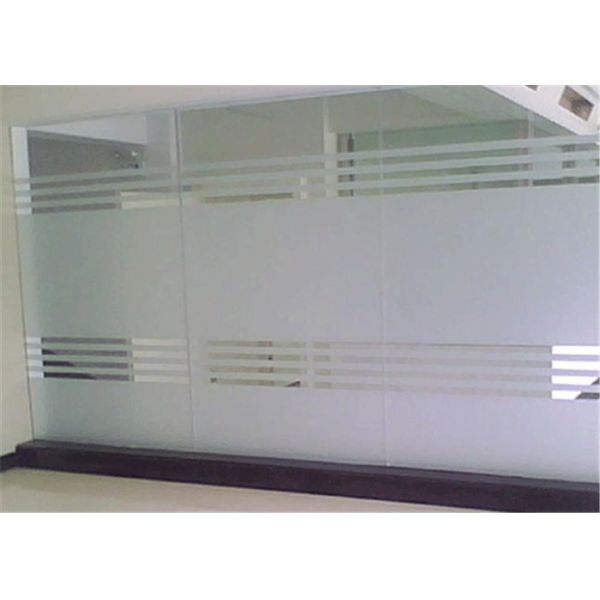 Plain Frosted Glass Sheets Flat Sandblasted Glass Panels 4mm - 19mm Thickness For Glass Partition