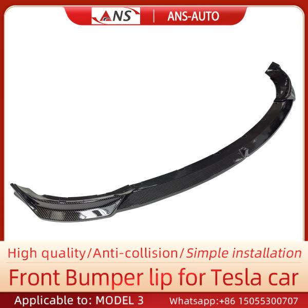 ABS Tesla Model 3 Front Lip Spoiler Anti Impact Three Stage Split