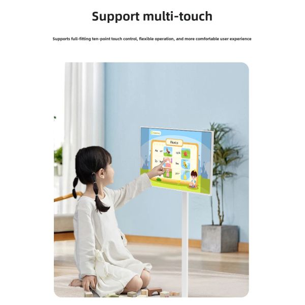 MJK 32-Inch Full HD 1080p Backlit LCD Portable TV with Built-in Battery Interactive for Family Movie and Singing
