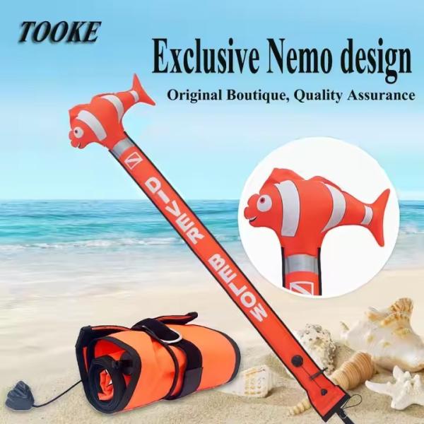 180cm Animal Cartoon Surface Maker Buoy Swimming Training Scuba Inflatable Signal Tube