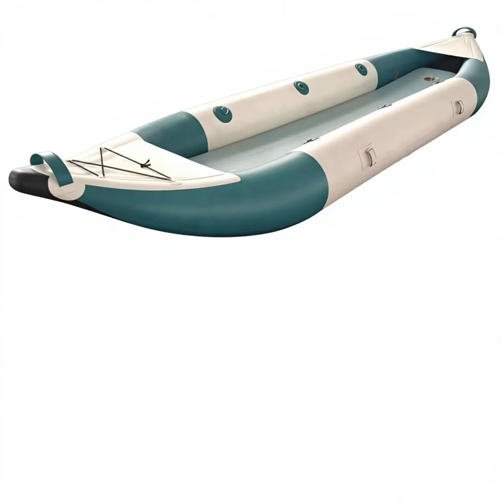 Factory-Customized 360 cm Environmental Protection PVC Inflatable Kayak Brushed Hull Two-Person Canoe/Kayak for Fishing Water