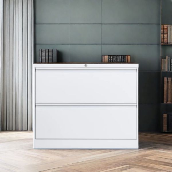 Modern 2 Drawer Steel File Cabinet Simple Style Foldable & Adjustable Office Furniture for Home Storage Iron Material Office Use