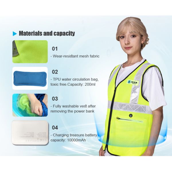 Юнисексный холодильный жилет для обслуживания аэропорта 100% полиэстерный материал