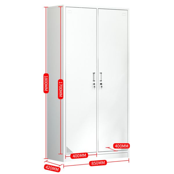 Knock Down Steel Double Door Locker Clothes Storage Rust Resistance