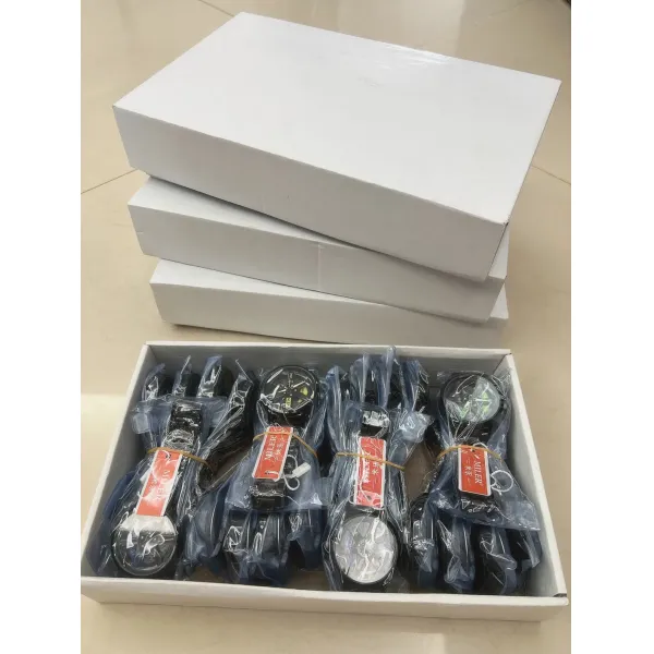 Miler ML777 Waterproof Quartz Watch with Leather Band 14cm Case