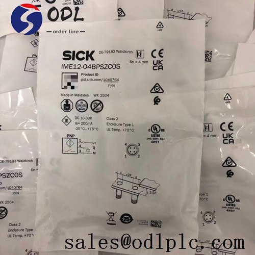 IME12-04BPSZCOS Sick PLC Inductive proximity sensor, cylindrical, 4mm, PNP-NO, 10-30VDC, 200mA, M12 flush, IP67