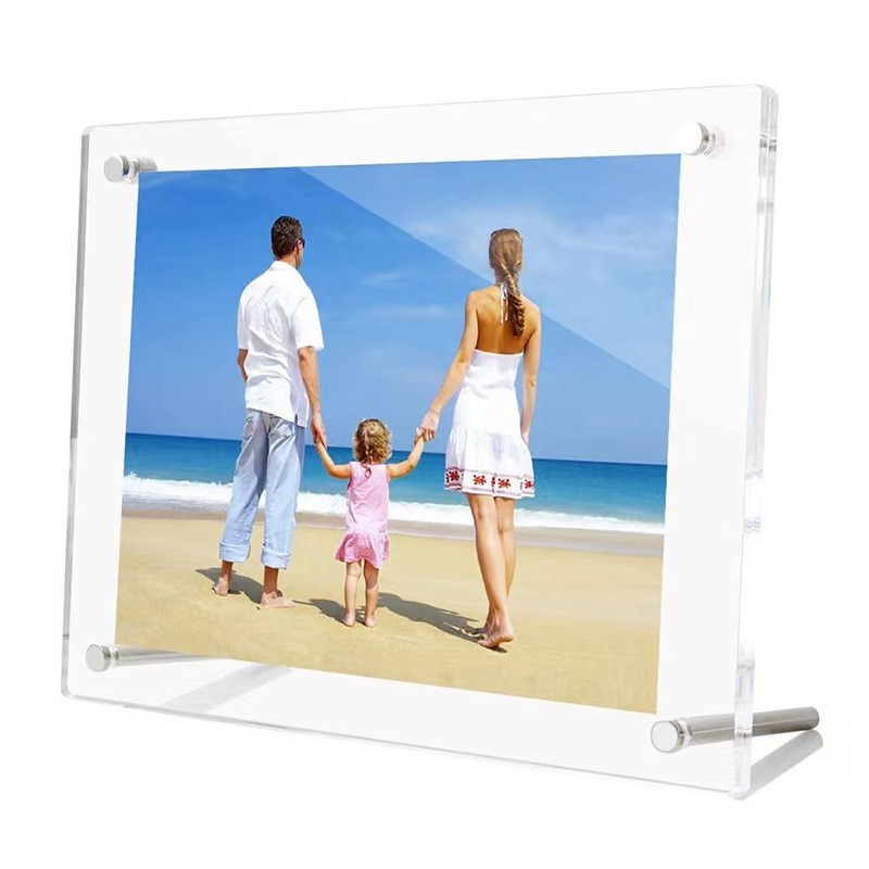 Cross-border acrylic magnetic photo frames, strong magnetic A4 wedding photo