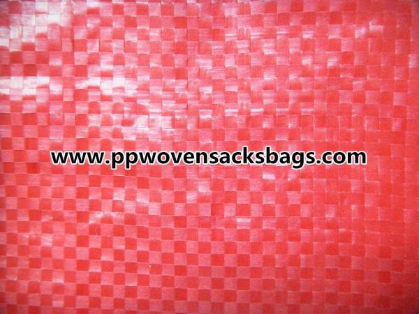 Customized Red PP Woven Bags / 25kg PP Sacks for Packing Plastic Pellets / Food / Chemical
