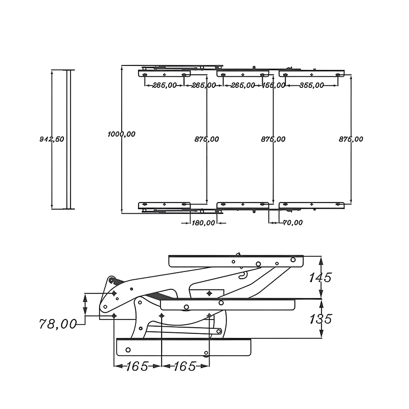 Wholesale Modern Metal Lifting Mechanism for Sofas & Beds Foldable Adjustable Functional Hinges Metal Support Brackets