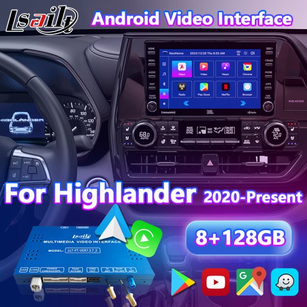 Lsailt Android Car Navigation Multimedia Carplay Interface for 2020-Present Toyota Highlander