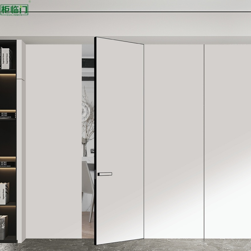 Hidden Frame Modern Aluminum Door Invisible Aluminium Honeycomb Door