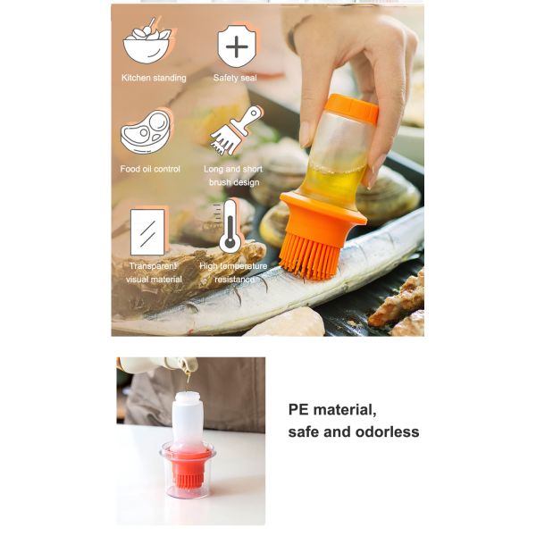 Convenient Tools Silicone Bottle and Oil Brush for Cooking Needs