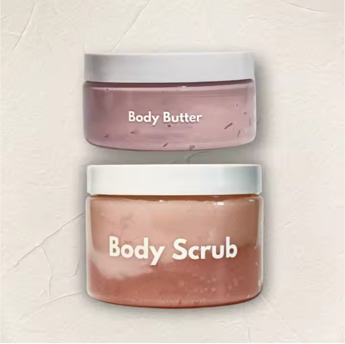 Cuidado de la piel de venta al por mayor exfoliante para el cuerpo vacío PET Jar Contenedor transparente Botellas redondas de plástico para el cuerpo con tapas