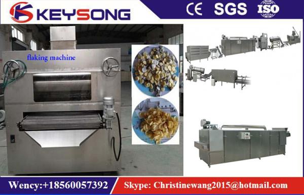 Stainless Steel Corn Flakes Making Machine , Custom Grain Processing Equipment