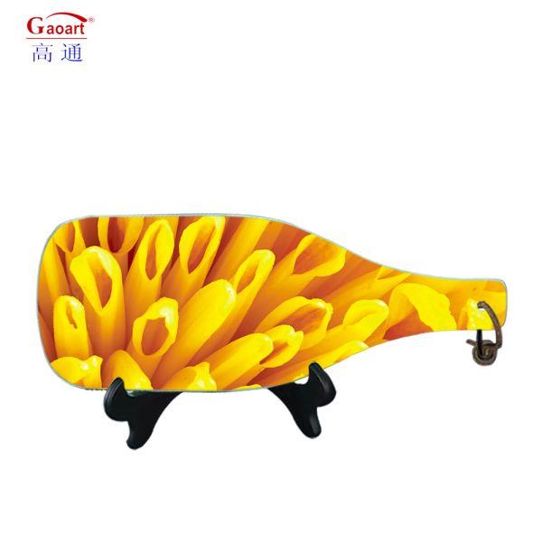 Tabla de corte de cocina redonda cuadrada con vidrio templado en blanco y recubierto por sublimación