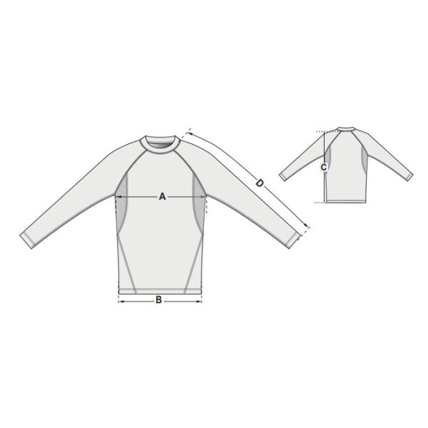 Mens Traing Top Long Sleeve Compression Shirt / Baselayer Shirt Raglan Sleeve