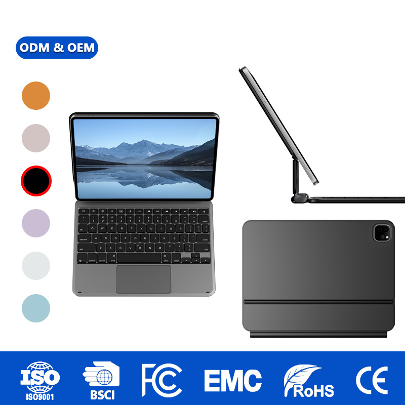 ODM OEM Ultra Thin Wireless Magic Keyboard with Glass Trackpad for iPad A16 and iPad 10th Backlit Rechargeable