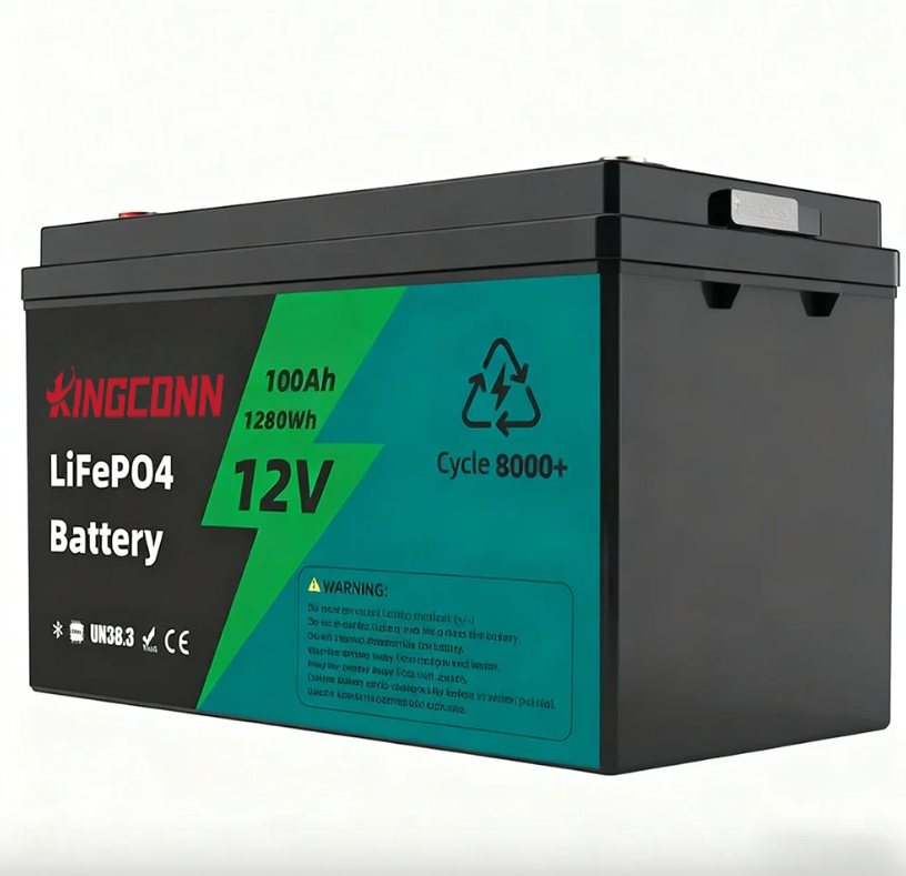 12V 100Ah LiFePO4 Battery, 8000+ Cycles, Bluetooth Monitor. Perfect for Solar, RV & Home Off‑Grid Energy Storage.