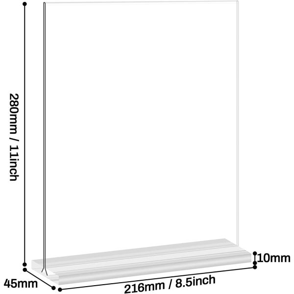 High quality Clear Table Menu Display Stand Desktop Display Stand Paper Holder Table Top Sign Holder Suitable for Restaurants
