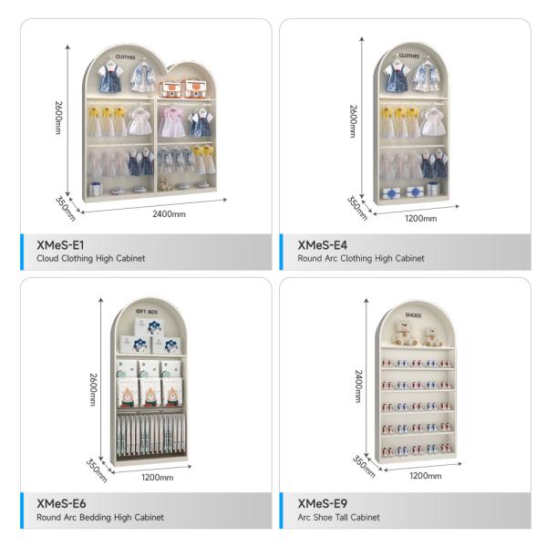 Baby Shop Display Rack Irregular-Shaped Paper Products High Cabinet without Side Panels for Maternity Store Design