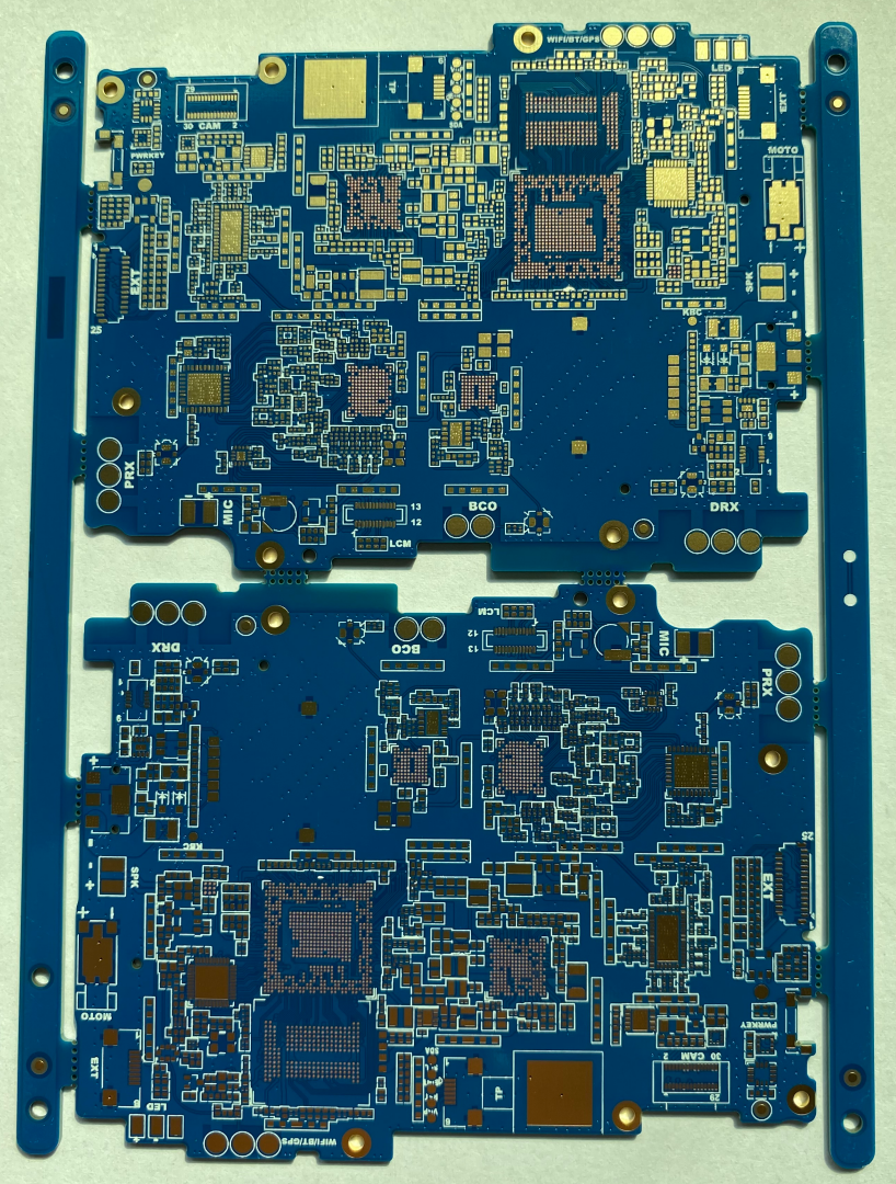 Голубая доска PCB высокой плотности золота погружения для аппаратуры