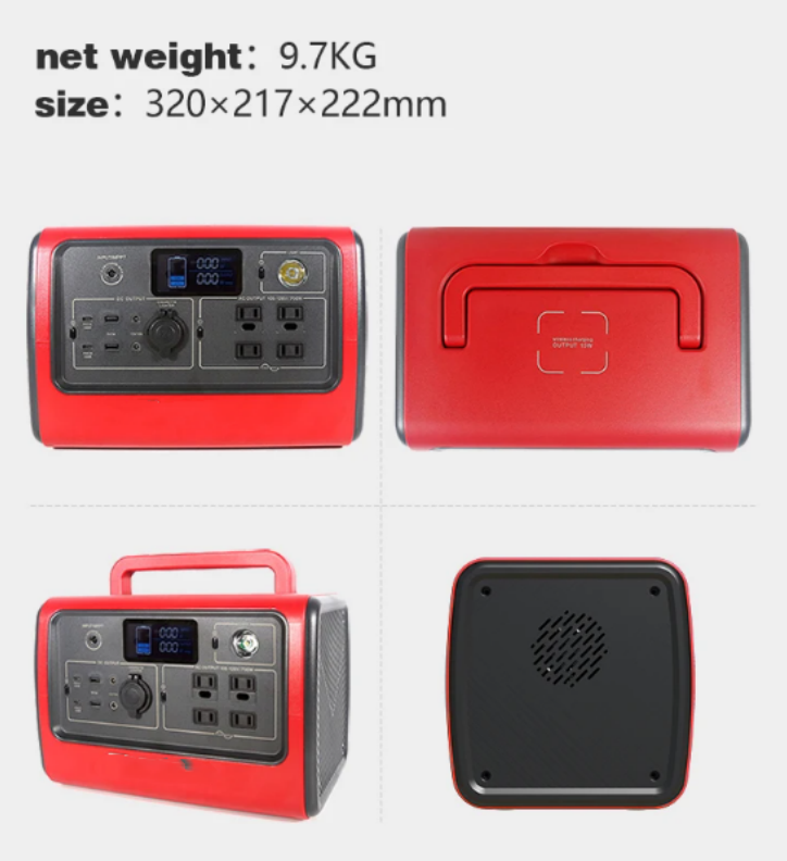 UN38.3 700W портативная литийная электростанция Внешнее аварийное питание Кампинг