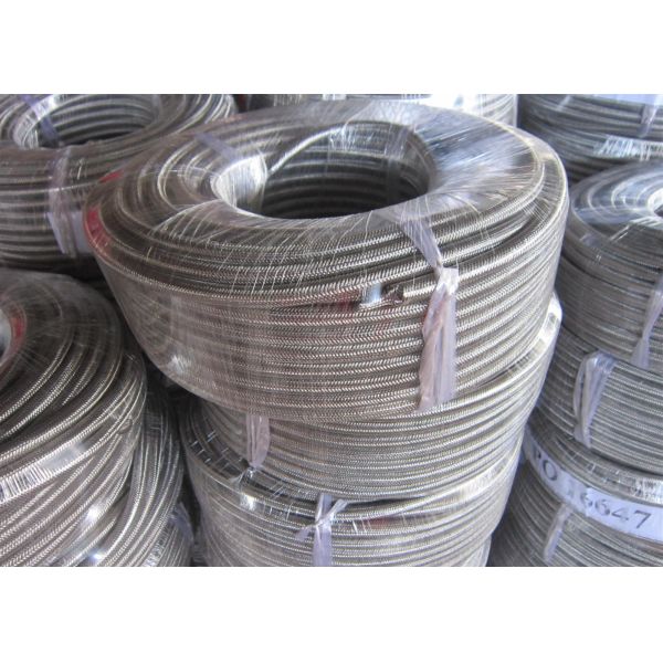 AN4  / AN 6 Braided Rubber Fuel Hose for Automotive , Stainless Steel Outer