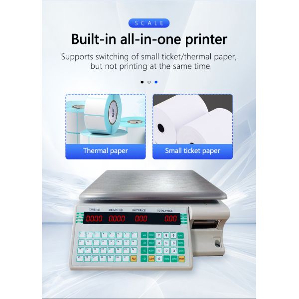 SOHE SHW-TMA Barcode Table Scale Cash Register Durable Stainless Steel Design with 1