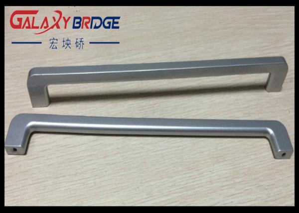 Silver ABS Plastic Handle Slender And Long Ice Box Door Handles / Recliner Closet  Pulls 288mm