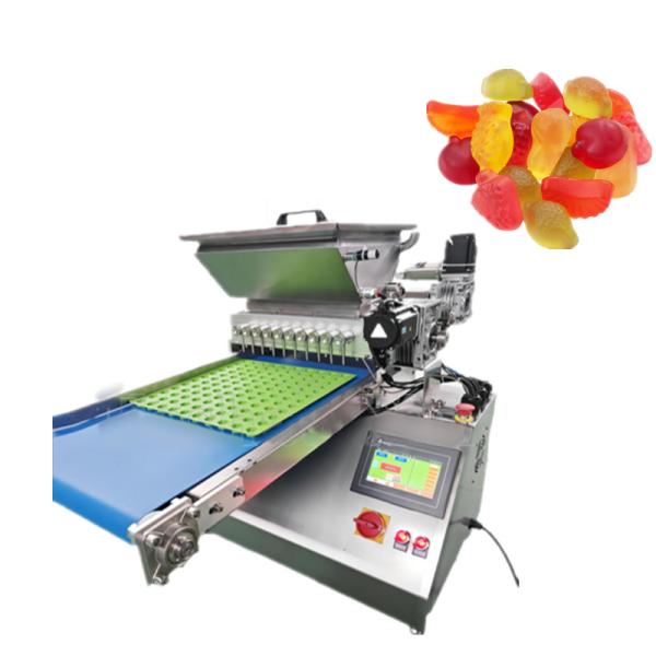 Small Business Desktop Automatic Sweet Hard Soft Candy Depositor Bear Gummy Chocolate Candy Making Pouring Machine