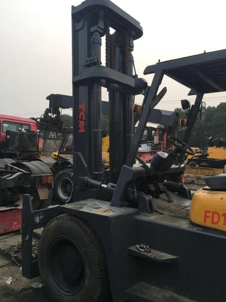Diesel Second Hand Tcm Forklift Trucks Fd100z8 5.5m Lifting Height Made In Japan