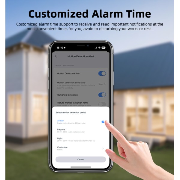 5MP Outdoor WiFi Security Camera, Eseecloud APP Remote Viewing, IP66 Weatherproof, Smart Motion Detection, Built-in Siren & Microphone, Dual Mode Night Vision Home Surveillance Camera