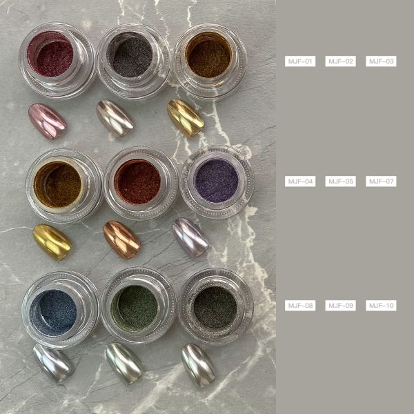 Nail powder Super bright metal magic mirror powder for nail enhancement retro golden nail art decoration