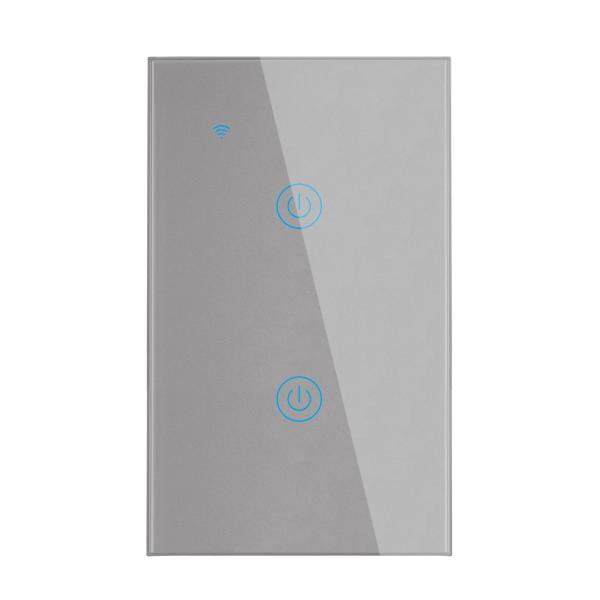 Convenient Control Smart Wifi Switch 110V - 250V AC 2 Gang Smart Switch No Neutral