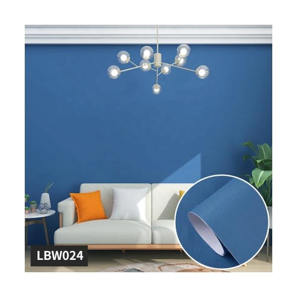 Peel and Stick papier peint plain 60cm * 5m Taille de rouleau pour la décoration de la maison Auto-adhésif Mat Textured Couverture murale
