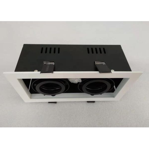 Double - Head Tiltable MR16 LED Recessed Downlight Max 2*50W For Pharmacy . Bank