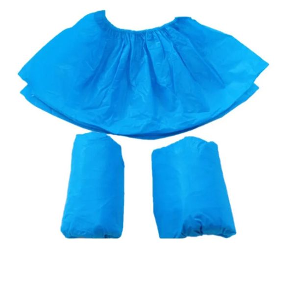 Голубой легковес больницы не смещает устранимые ботинки покрывает фильм 20GSM для внутри помещения