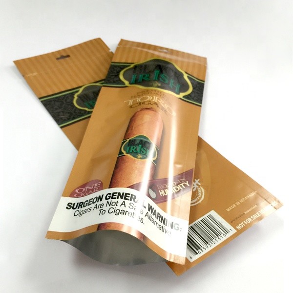 Custom printed Envelop Aluminum Foil Blunt Cigar Wrap Packaging Bags for tobacco