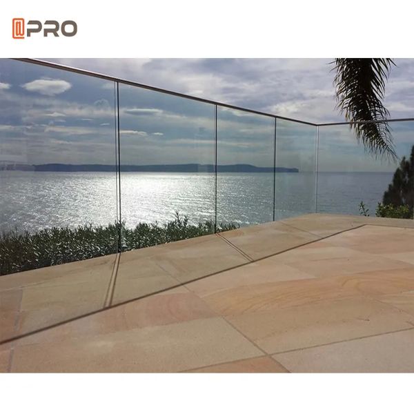 Aluminum Glass Balustrade U Channel System Swimming Pool Handrail Railing Clamp Spigots Frameless