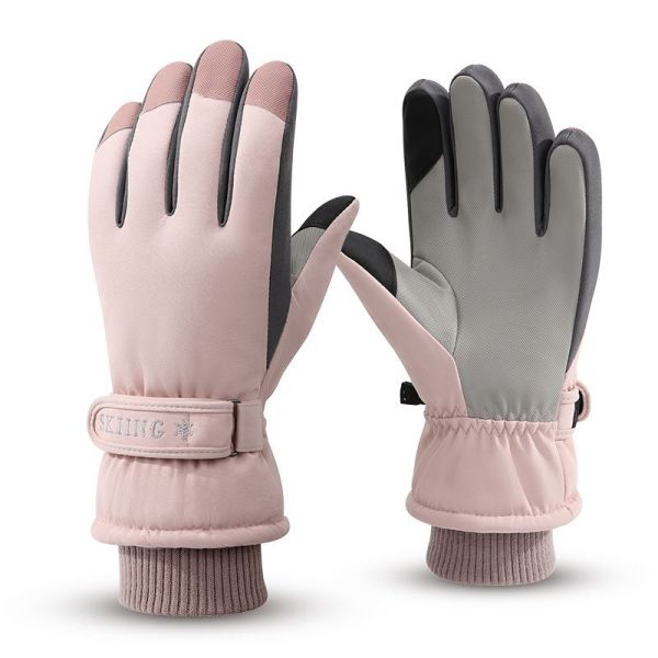 Snowboarding Windproof Thermal Winter Waterproof Kids Ski Gloves Cold Weather Thickened Girls Outdoor Snowboard Skiing Gloves