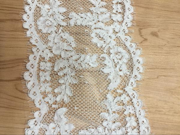 Jacquard Lace border for Wedding dress  Cord lace edge in Ivory Color