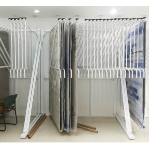 Flip Page Metal Display Stands Wing Carpet Display Stand Rack Rug Rack 1.6M X 2