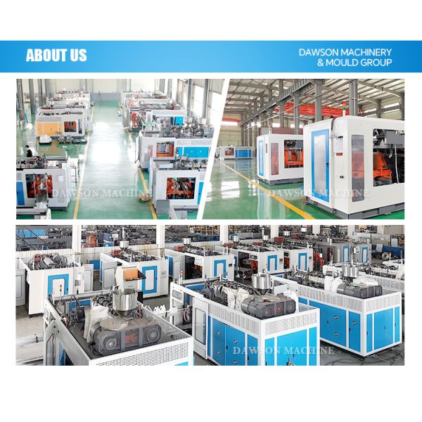 4 Screw Heating Zone Plastic Blow Molding Machine HDPE Jerrycan Bottle Production Line Clamping Force 270 KN Technology