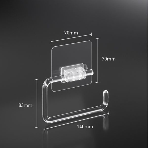 Прозрачные ванные комплекты бумажные рулоны держатель самоклеящийся туалетный стенд 140*83*25 мм