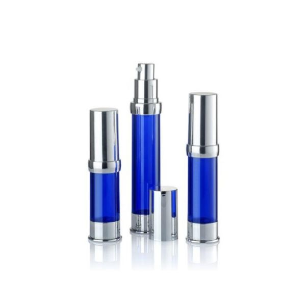 50 ml 120 ml toner rond et droit Bouteille de lotion sans air Contenant à double paroi