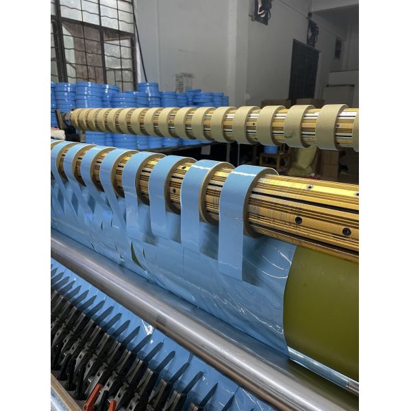 Blue PVC Brush Wire Packaging Film Roll 65mm Diameter