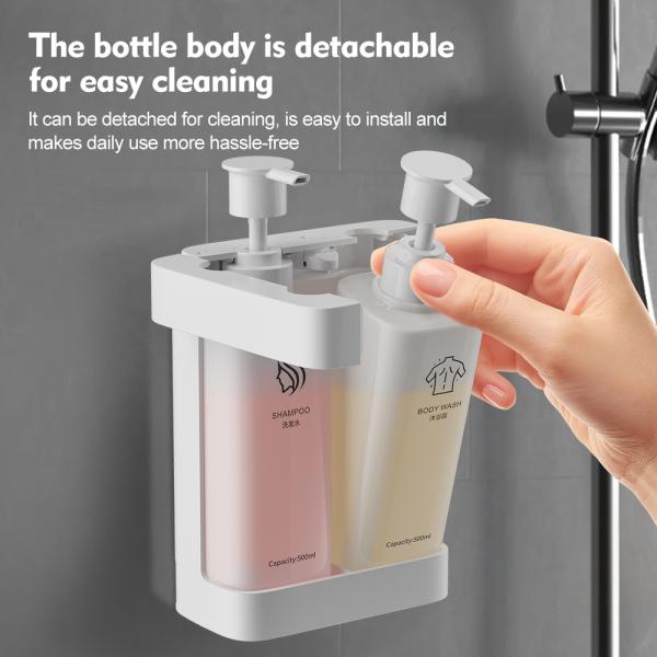 Wall Mounted Transparent Bottle Soap Dispenser 140*79*237mm For Home And Hotel