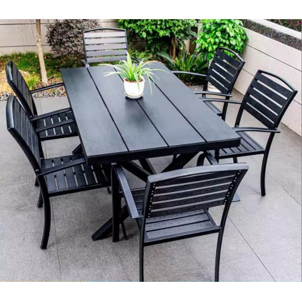 Modern Cafe Shop Garden Waterproof Sillas De Comedor Metal Armrest Cast Aluminium Chairs Indoor Outdoor Patio Furniture
