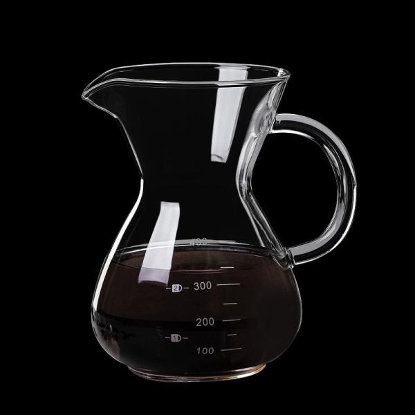 B2B Custom 400ml Glass Pour Over Coffee Brewer|Stainless Steel Filter&Wood Sleeve|Camping Brewing Pot