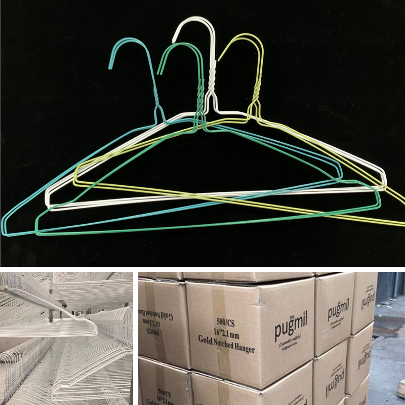 Disposable Commercial Coated Wire Hangers For Dry Cleaner Heavier Clothing 